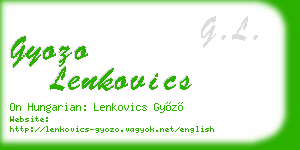 gyozo lenkovics business card